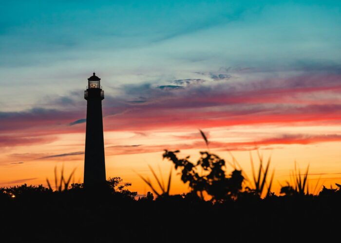 lighthouse sunset