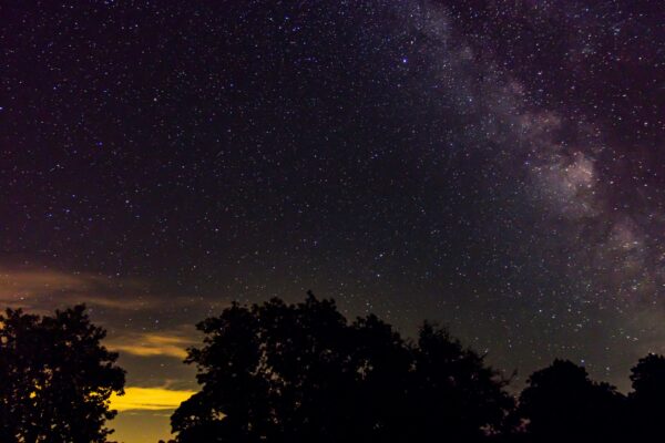 night sky with sunset