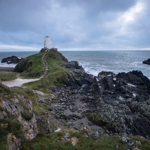 wales coast lighthouse vista
