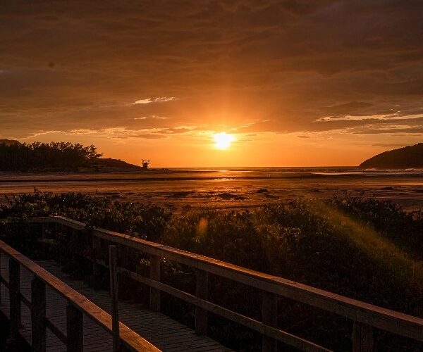 boardwalk sunset